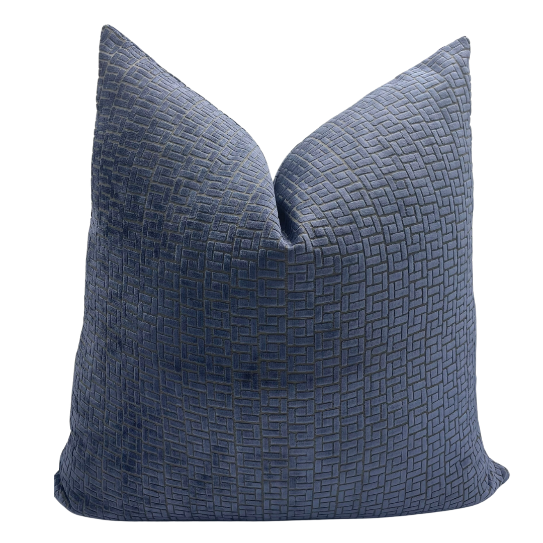 Blue Brick Pillow