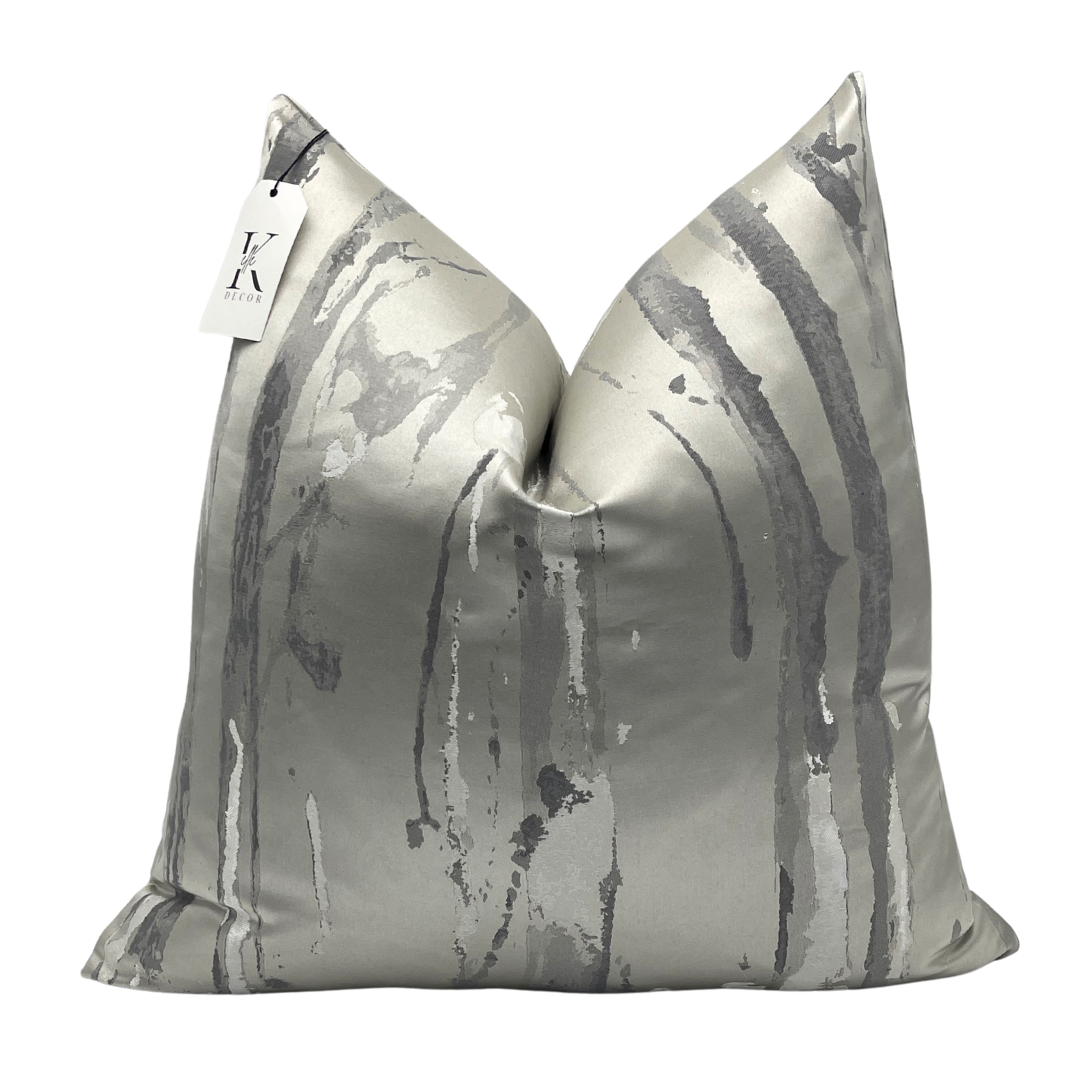 Silver Metallic Pillow