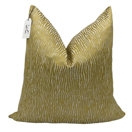 Yellow Zebra Pillow