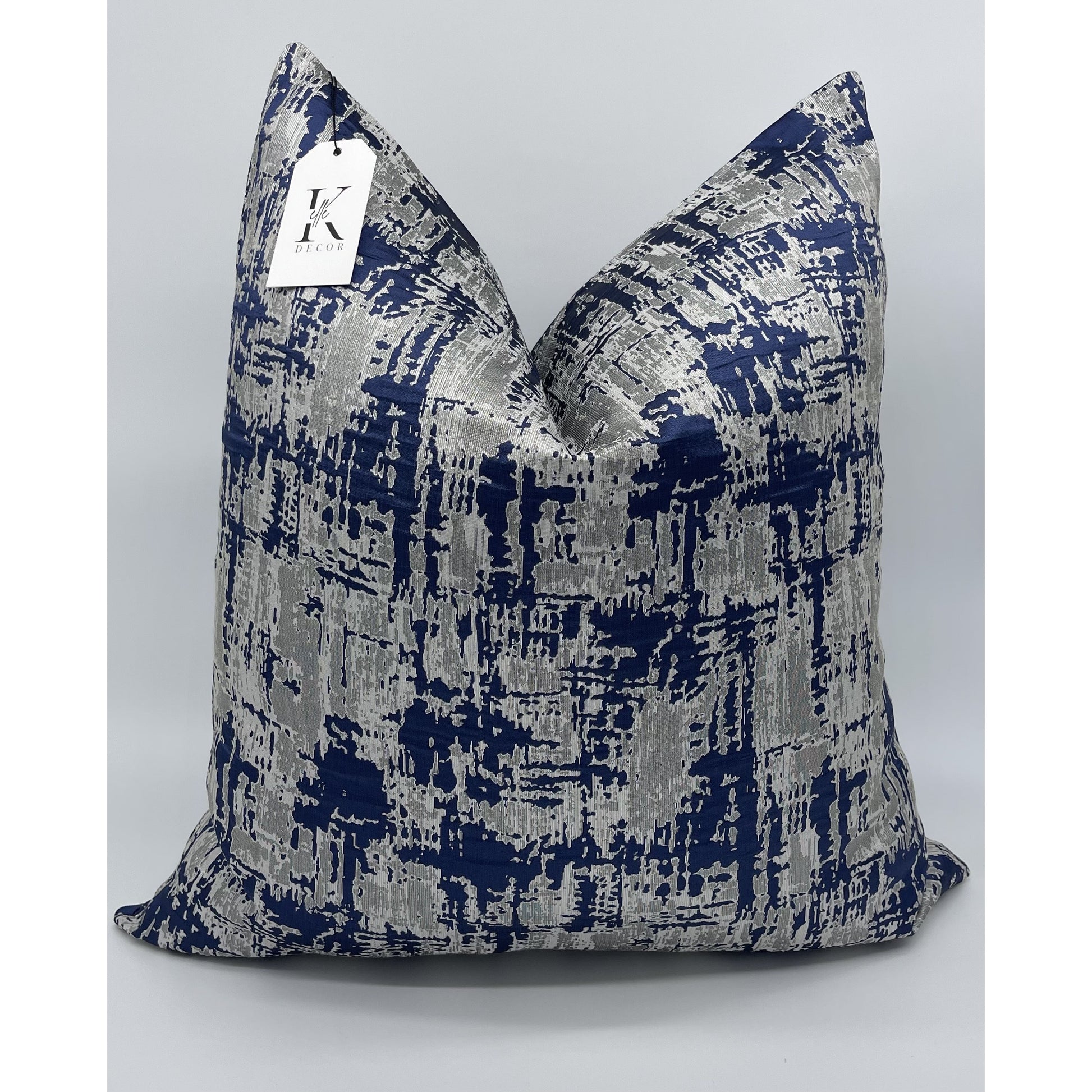 Manhattan blue luxury pillow cover