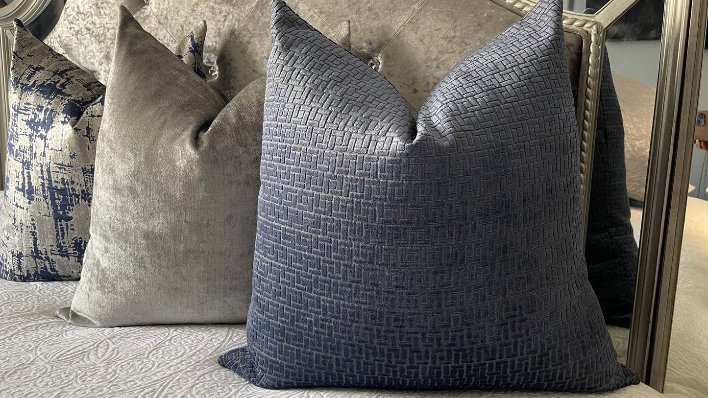 Blue Brick Pillow